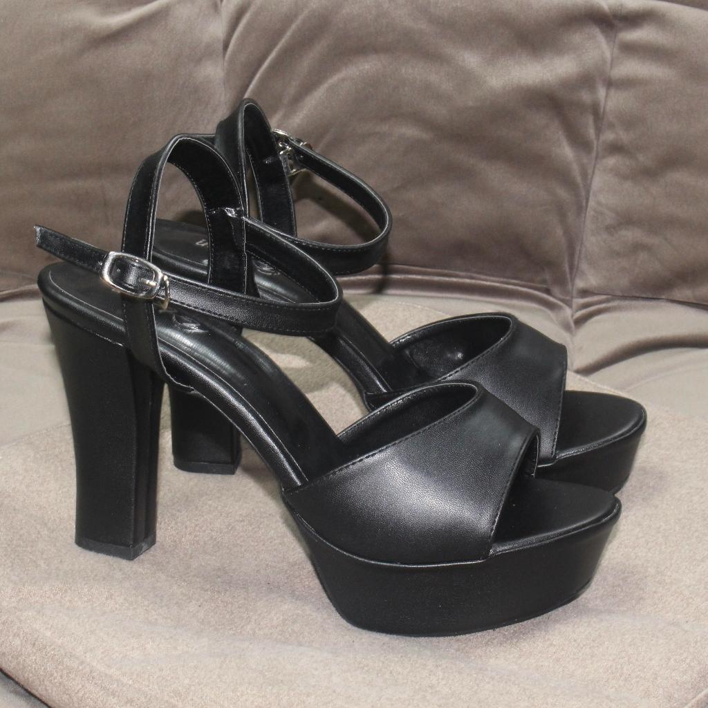 Inthesky - Lipi Heels Singback Simple Wanita Hak 10 Cm Nyaman Di Pakai Warna Putih Hitam