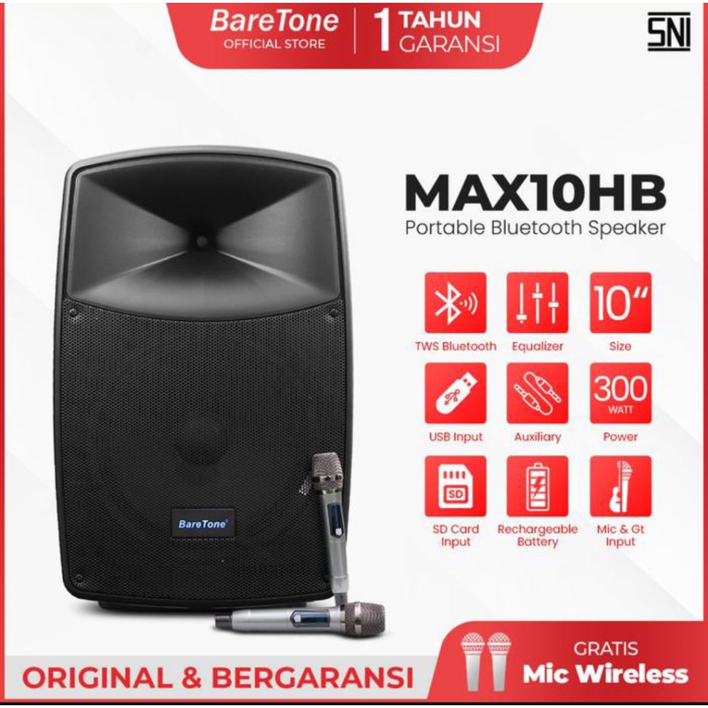 portable speaker Baretone max 10 HB ( max10hb) original