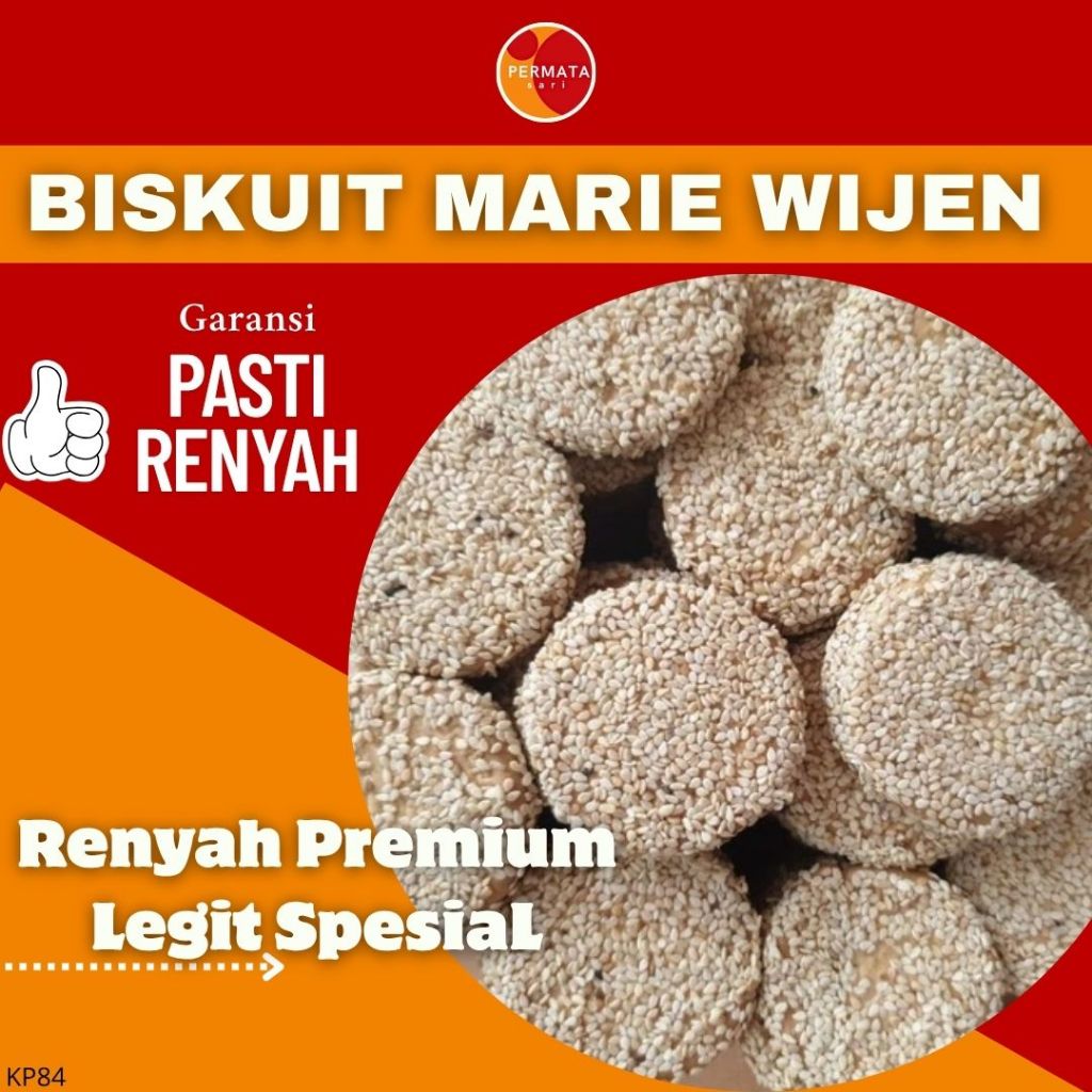 

Biskuit Marie Wijen 100Gram±/Biskuit Wijen/Cemilan Tradisional