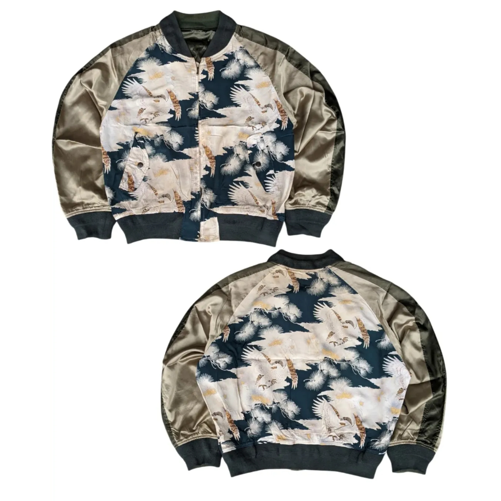 BIRDIE - Jaket Sukajan Jaket Japan Souvenirs Silk Size L