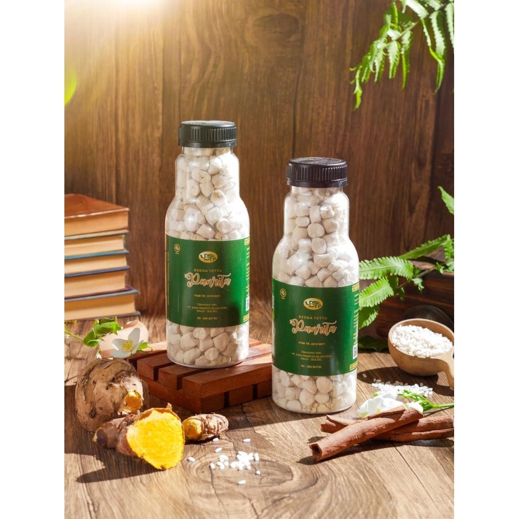 (2 botol BTP) ORI BPOM HALAL bedak Tettu Panrita bedda dingin Bidara bedak tradisional Bugis rempah 