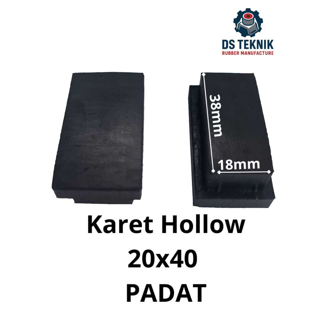 karet hollow 2x4 padat/karet kaki kursi/karet kaki meja besi hollow