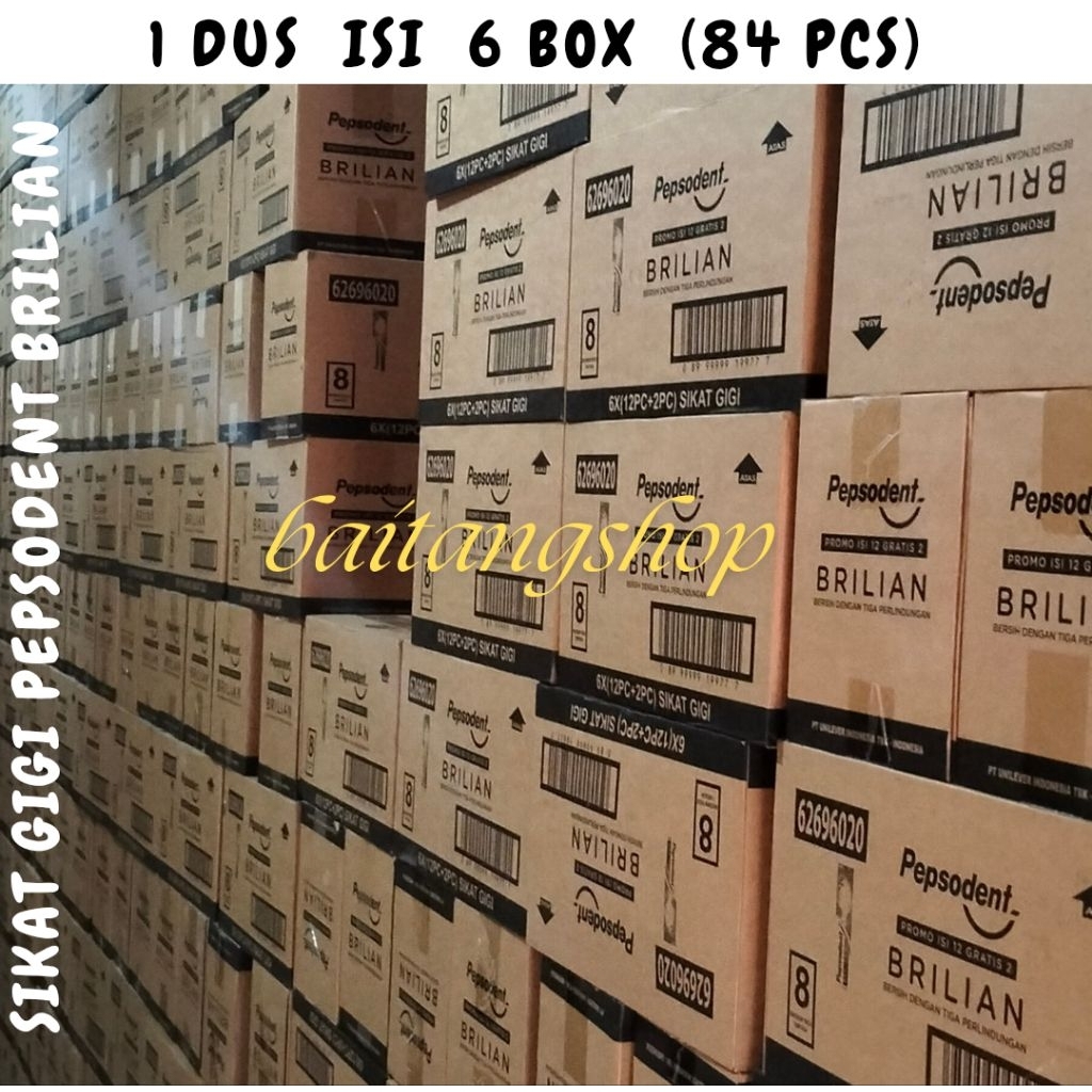 1 DUS SIKAT GIGI PEPSODENT BRILIAN ISI 6 BOX