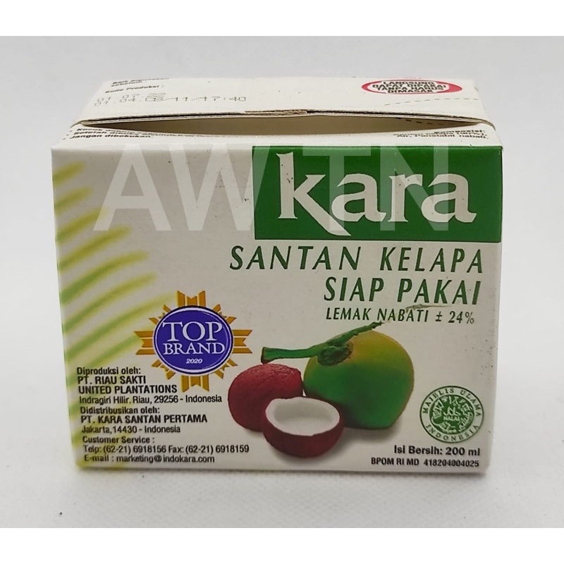 

santan kara 200 ml/ santan kelapa / santan instant / santan kental / santan / kelapa / kara /santan kara 200 ml