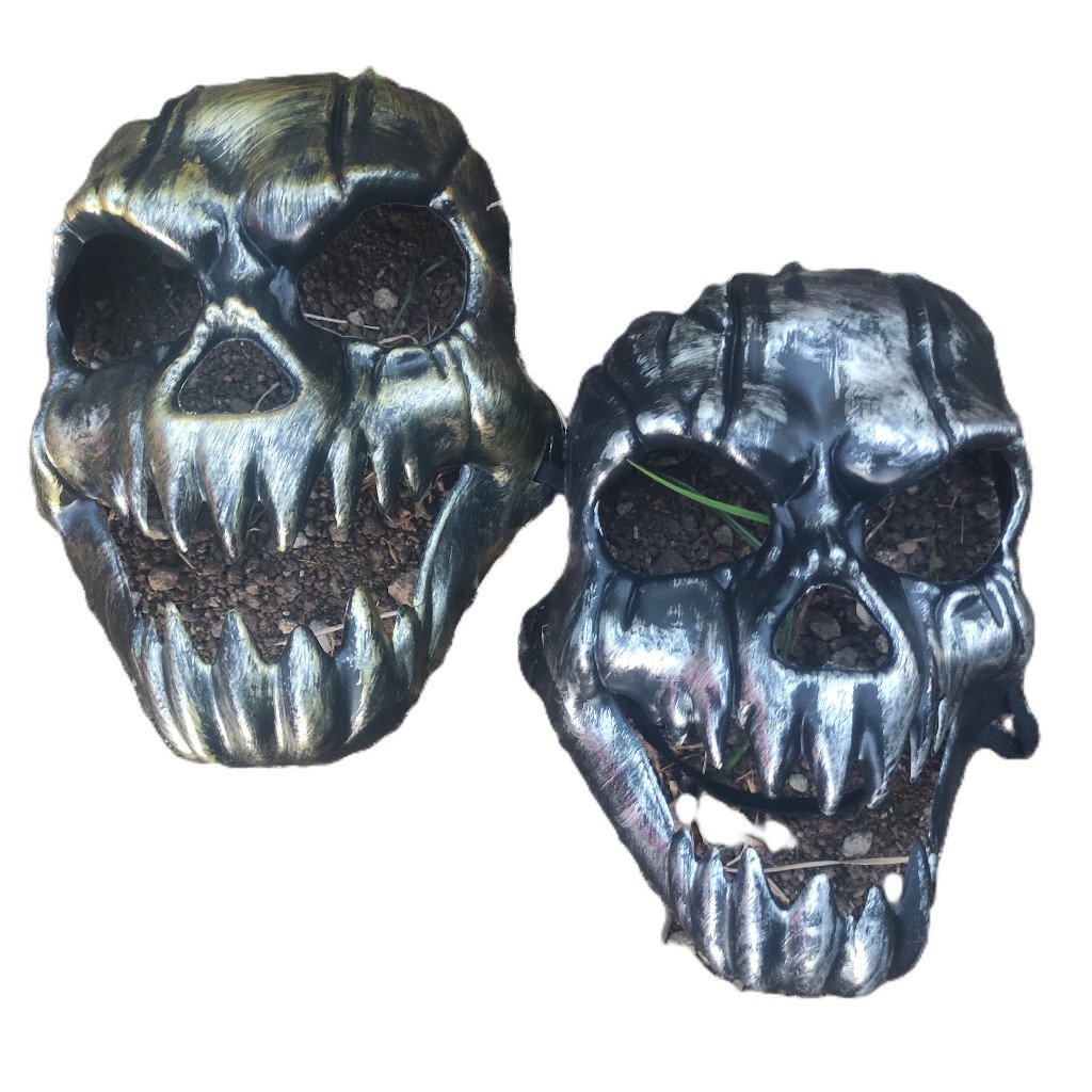 topeng skull tengkorak hitam / topeng seram / topeng seram