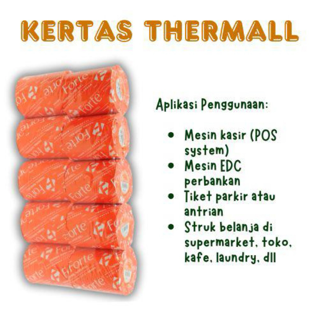 

Kertas Thermal 57mm x 30mm – Struk Kasir POS / EDC – Thermal Paper