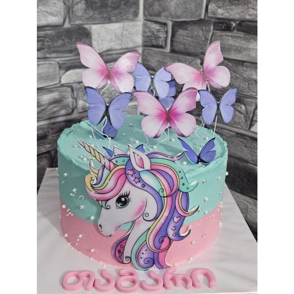 Topper Kue UNICORN Bisa Custom Nama / Topper CAKE ULTAH / Printable Topper Kue Ulang Tahun