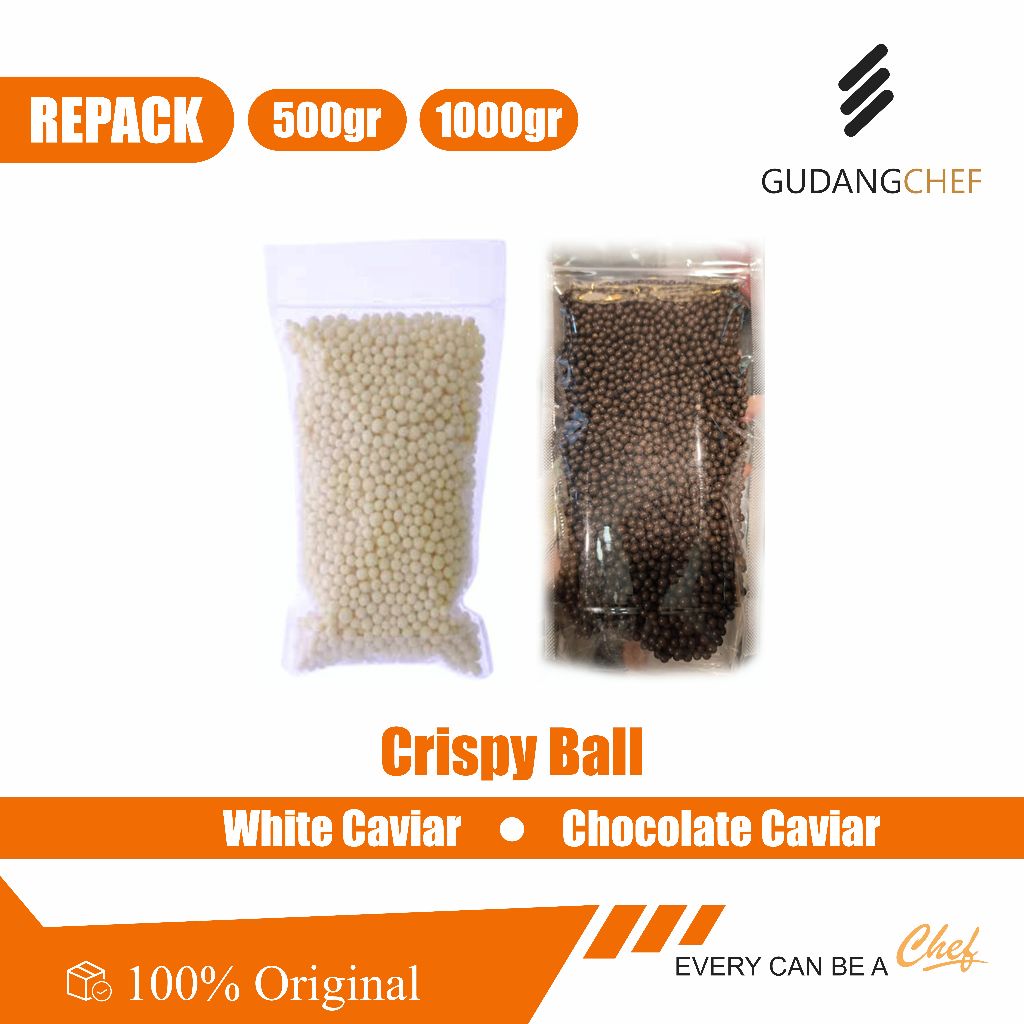 

Crispy Ball - Chocolate/White Caviar - Coklat Meses Bulat Repack 500g | 1kg | 2,5kg