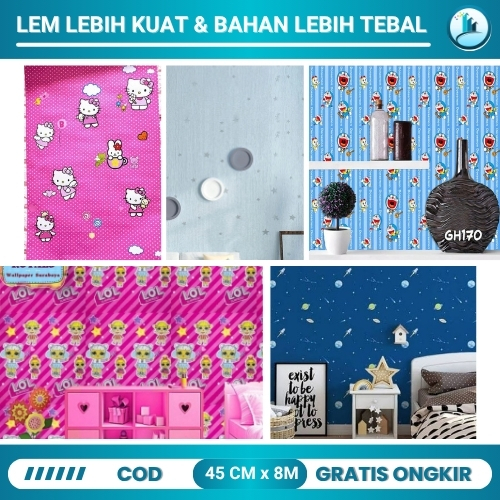 Wallpaper Karakter Anak Laki Laki Perempuan Wallpaper Kamar Anak Motif Kartun Lucu Ukuran 10 Meter