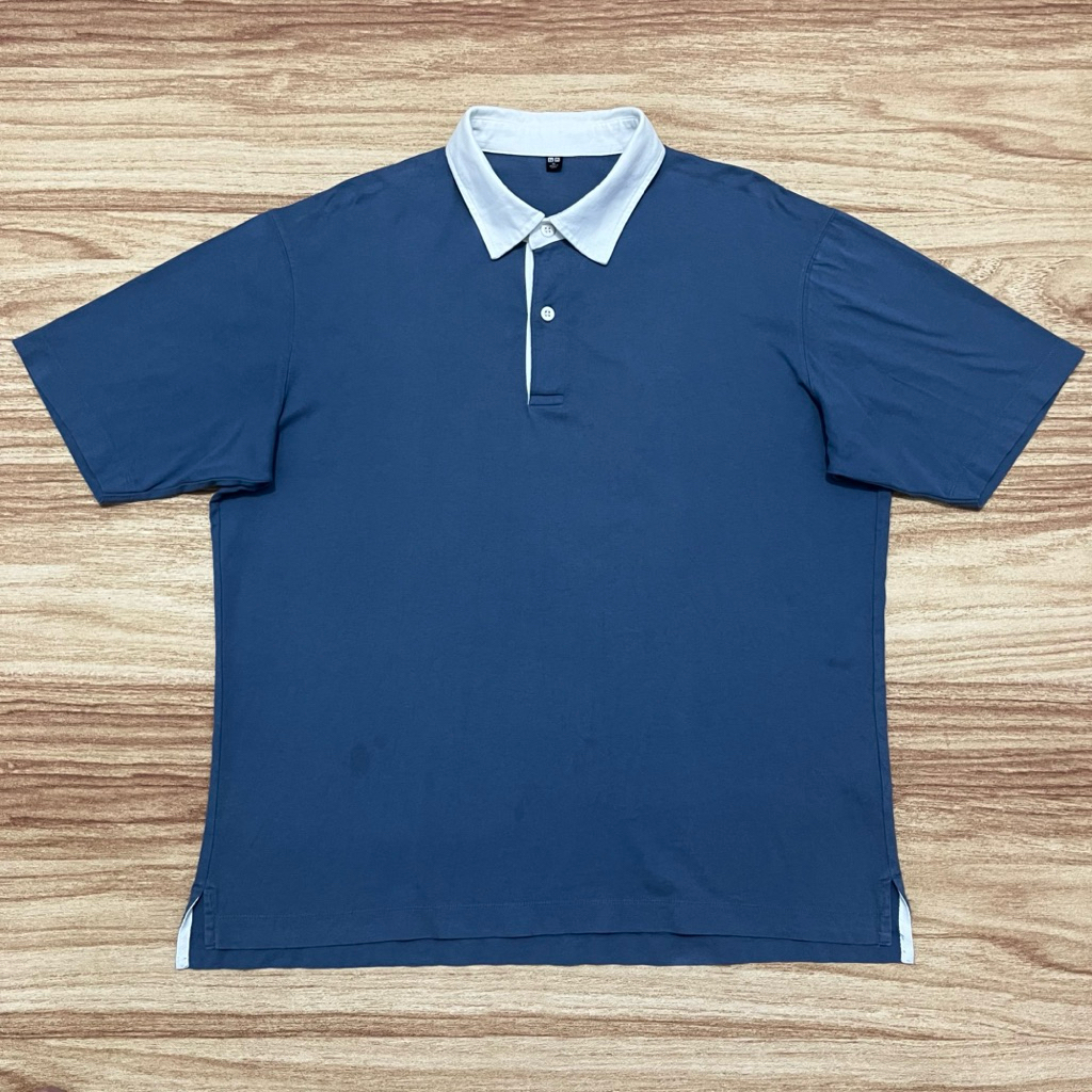 Polo Shirt Rugby UNIQLO Oversize Royal Blue (2XL)
