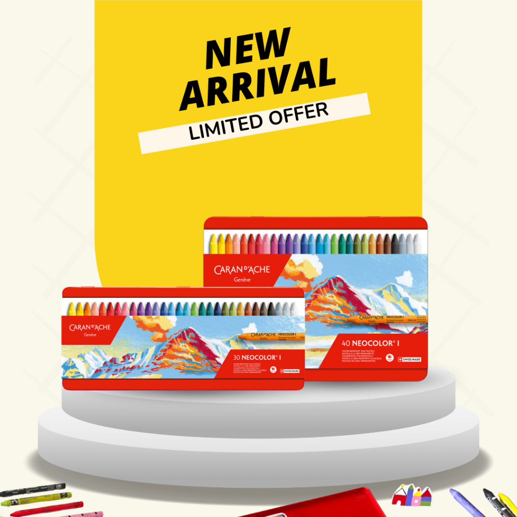 

Crayon Caran dache Neocolor I/II 40 warna kaleng merah