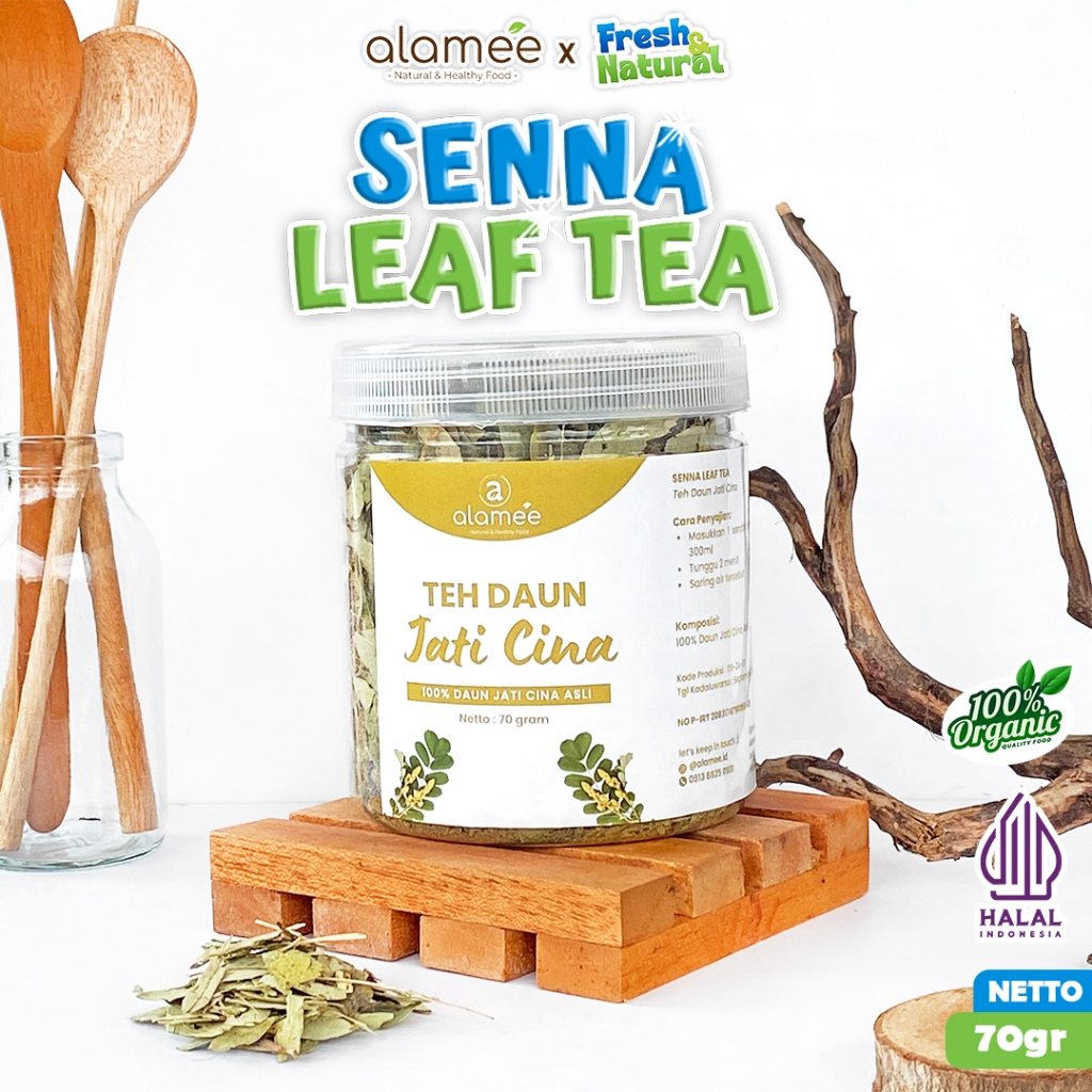 

Teh Daun Jati Cina Senna Leaf Tea Teh Herbal Alami Organik Organic 70gr fresh and natural