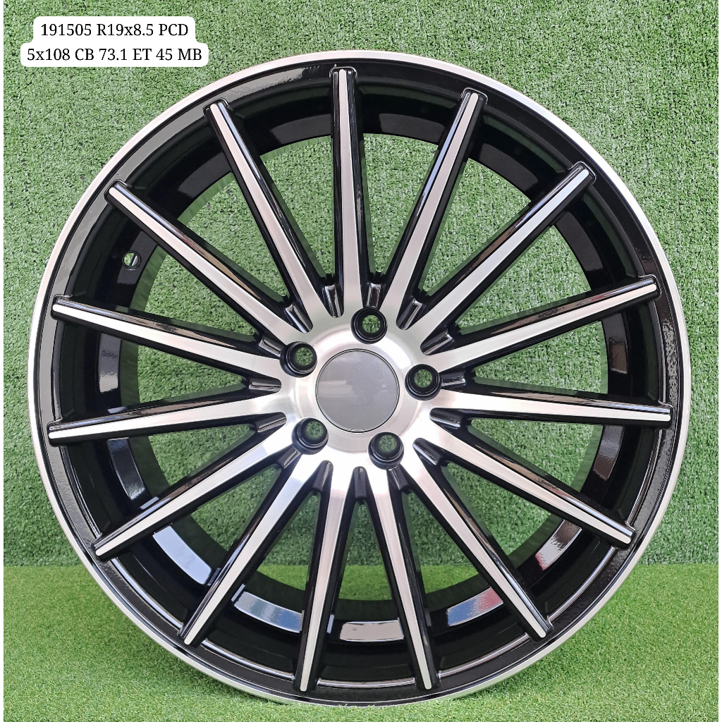 Velg Mobil 191505 Ring 19x8.5 PCD 5x108 ET 45 Matt Black
