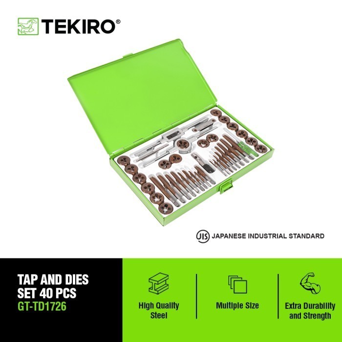 Tekiro Tap and Dies Set 40 PCS - Alat Senai dan Tap Baut Tekiro 40 PCS