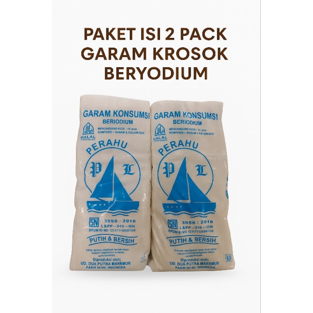 

PAKET ISI 2 PACK GARAM KROSOK / GARAM BATA BESAR BERYODIUM