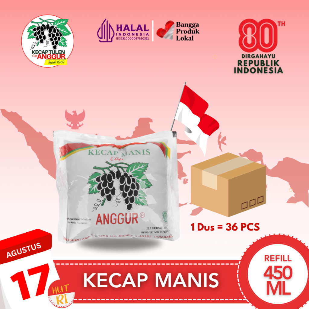 

Cap Anggur Kecap Manis Reguler 450ml (Bantal) 1 Karton