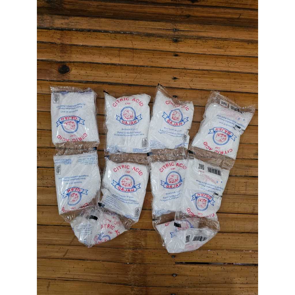 

Citrid Acid cap gajah 50 gr 10 bungkus