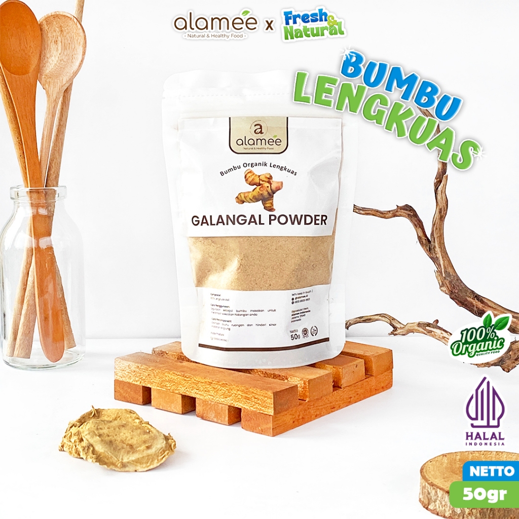 

ALAMEE Lengkuas Bubuk Asli Galangal Powder Murni Tanpa Campuran Bumbu Organik 50g fresh and natural