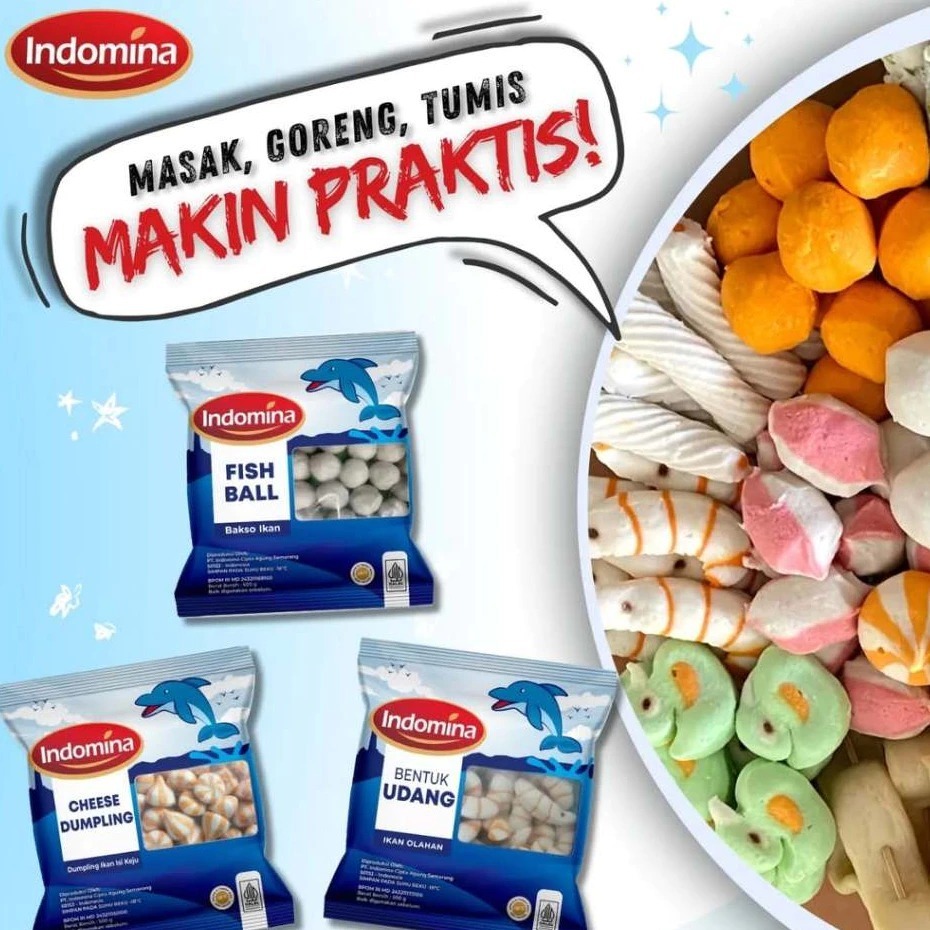 

Indomina Ikan Olahan 500 Gram | Lobster Ball | Dumpling Keju Indomina Frozen Promo