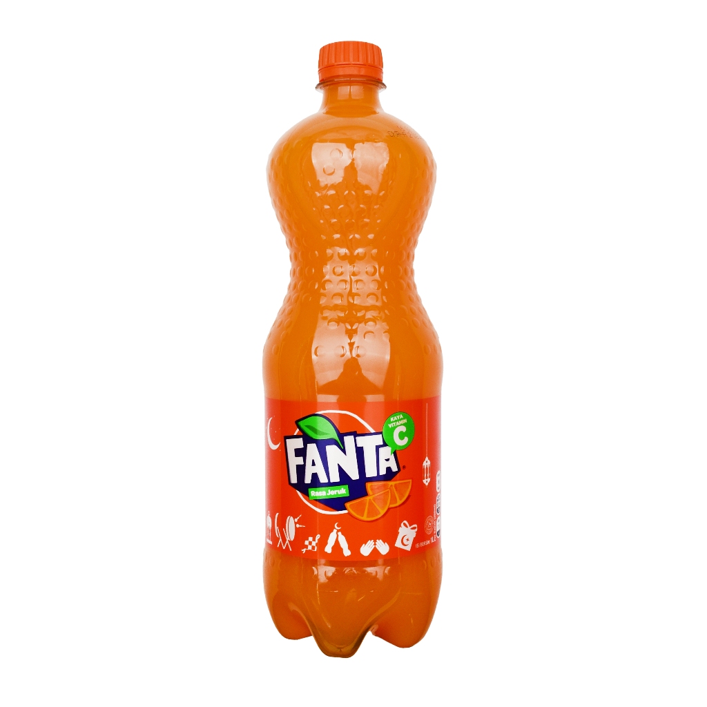 

Fanta Orange Rasa Jeruk Minuman Bersoda Kemasan Botol Pet 1000ml 1L - Booze Story