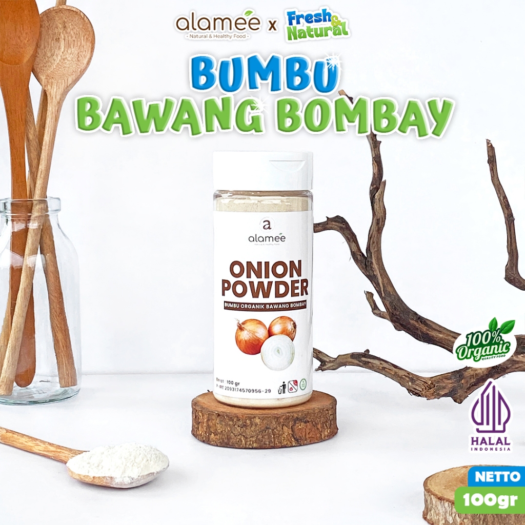 

ALAMEE Bawang Bombay Bubuk Onion Powder Spice Bumbu Bombai Dapur Organik 100gr fresh and natural