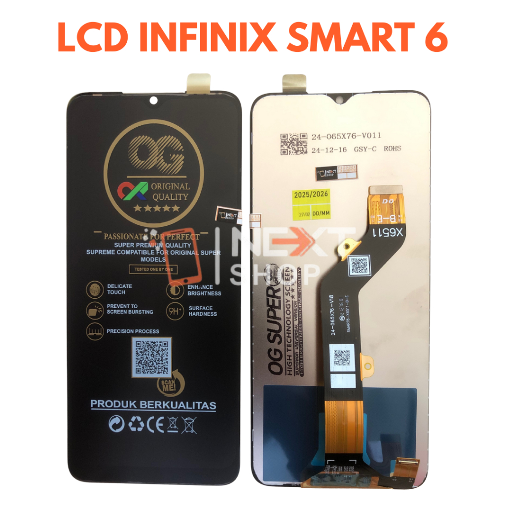 LCD TOUCHSCREEN INFINIX SMART 6 /  X6511 / X6511B /  X6511C / X6511E FULLSET