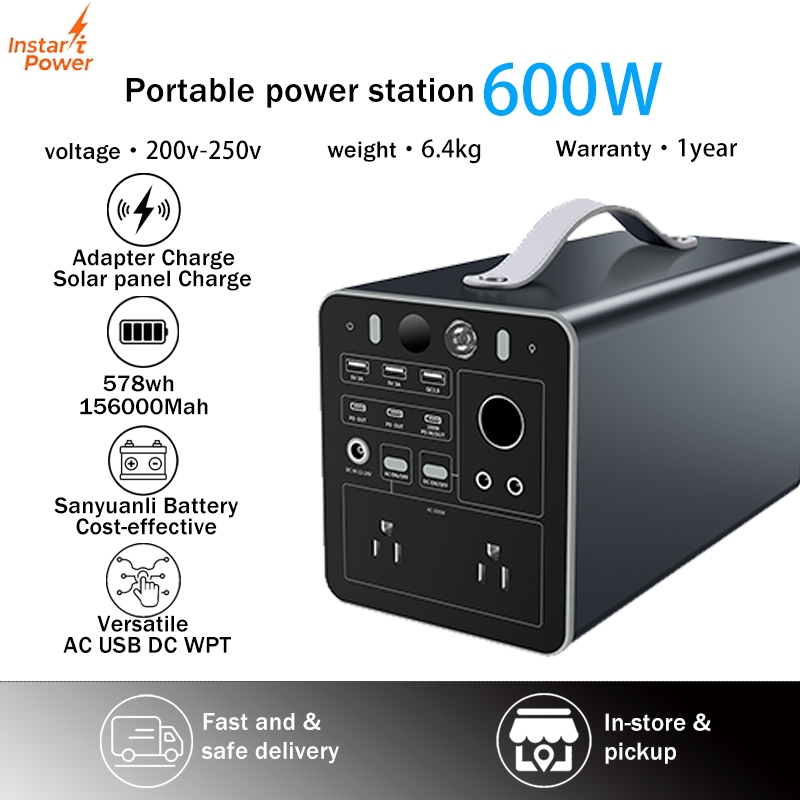 Instant Power Portable Power Station 220v 600watt Camping Power Generator Mini Genset Listrik 156000