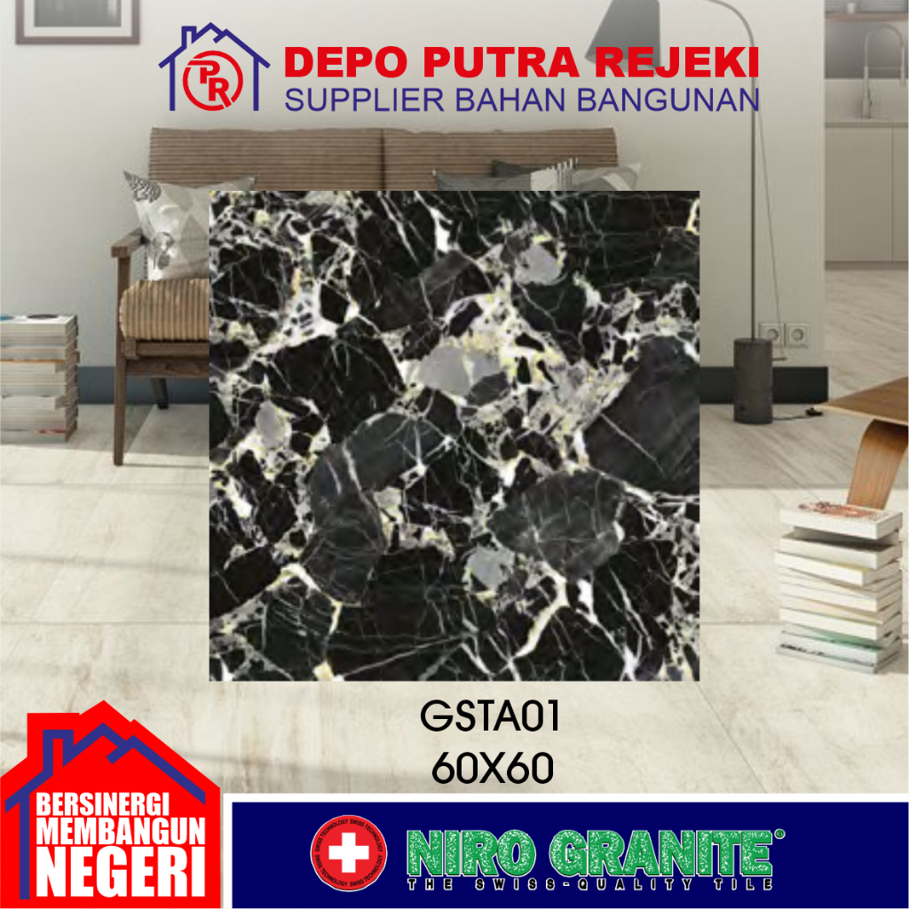 Niro Granite Bella Vista / GSTA 60x60 Glash Polished