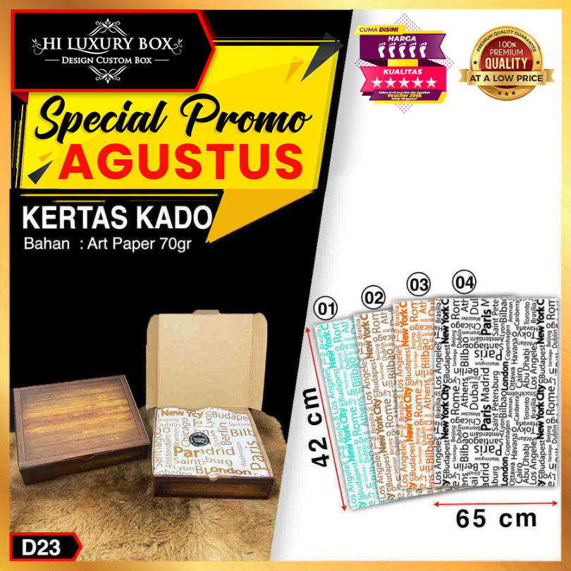

Kertas Kado|Wrapping Paper|Kertas Packing|Kertas Kado Murah| - D23