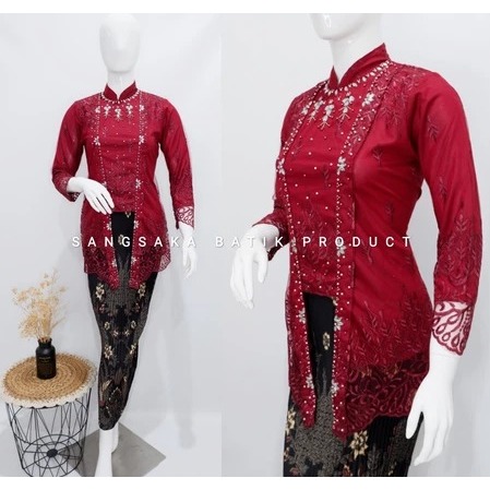 Kebaya Kutubaru Sanghai Payet / Kutubaru Full Payet / Kebaya Lamaran / Kebaya WIsuda / Kebaya Modern
