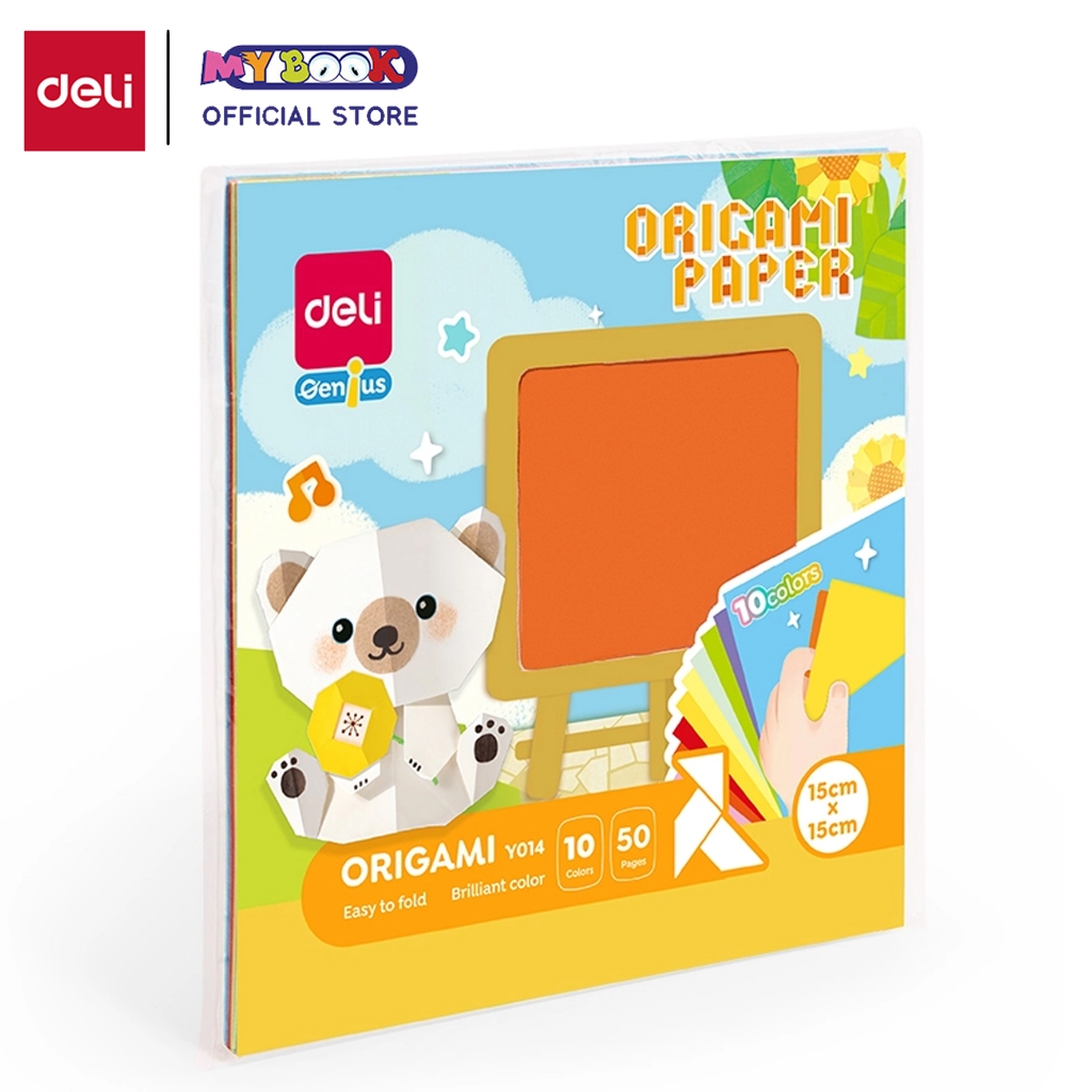 

Deli Origami Paper / Kertas Lipat Origami 50 Lembar 10 Warna Ukuran 15 x 15 cm EY014