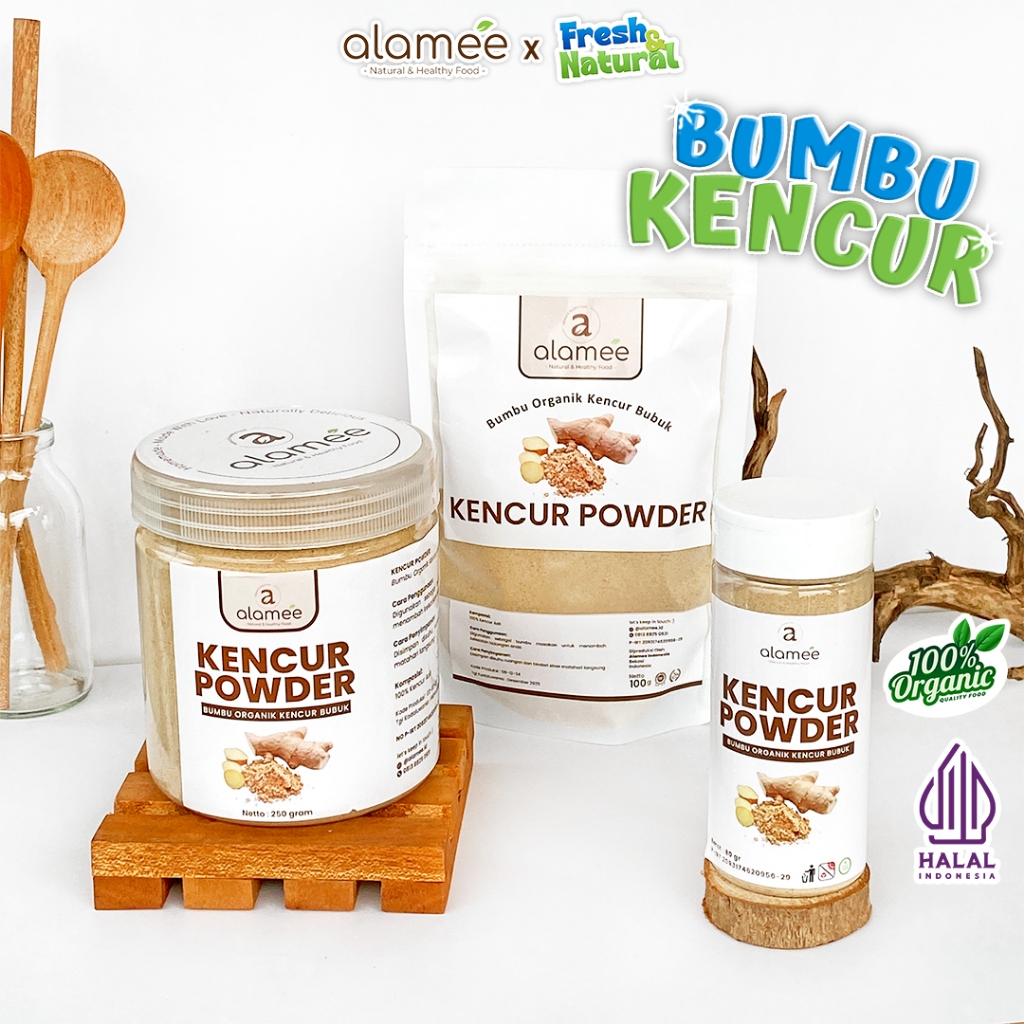 

ALAMEE Kencur Bubuk Bumbu Dapur Organik Murni Asli Tanpa Campuran Powder Spice fresh and natural