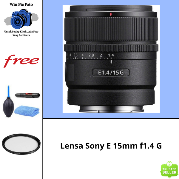 Lensa Sony E 15mm f1.4 G / Lensa Kamera Sony / Lensa Camera Sony / Lens Kamera Sony / Lens Camera So