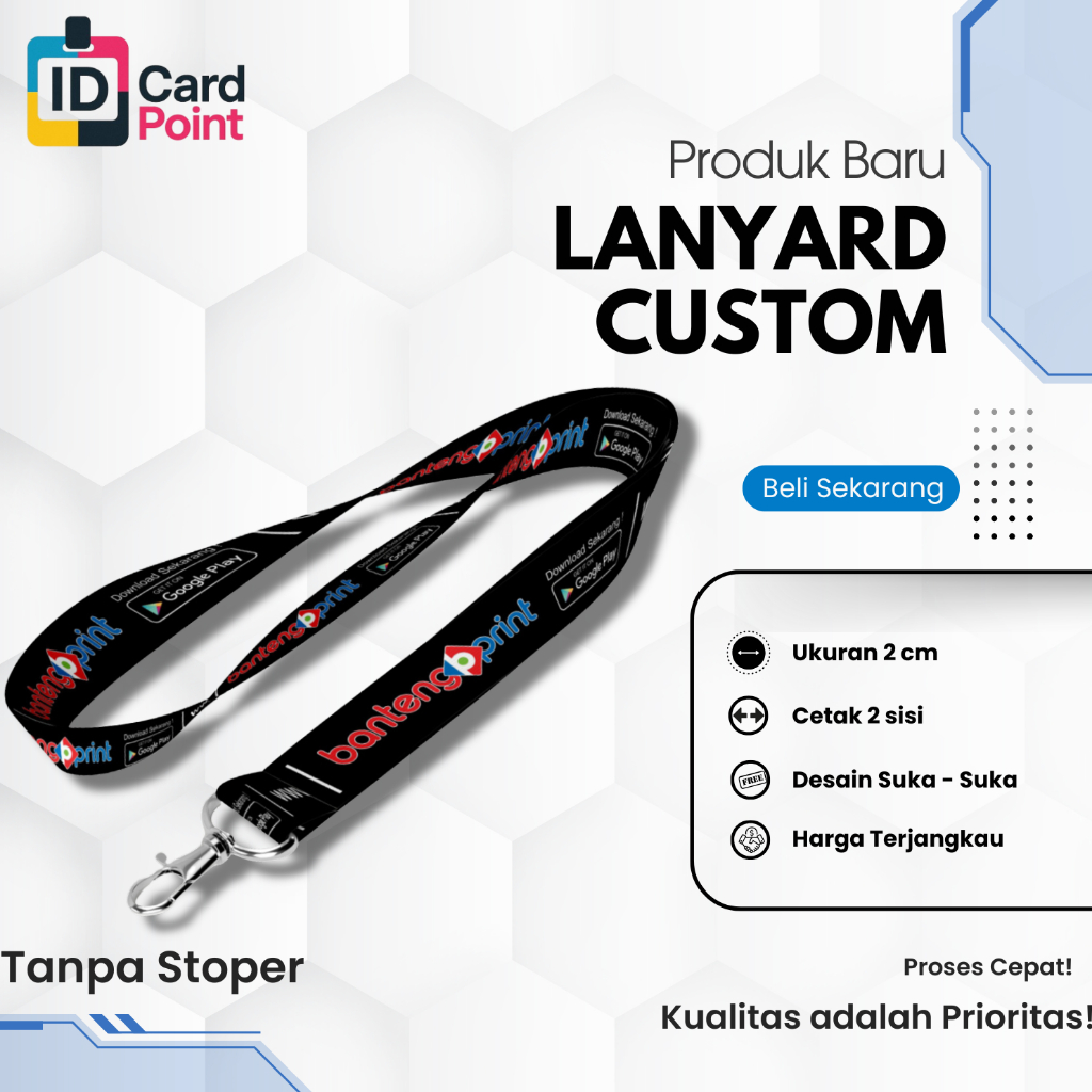 

Cetak Lanyard Custom TANPA STOPER Desain Suka Suka | Cocok Untuk Komunitas dan Kantor