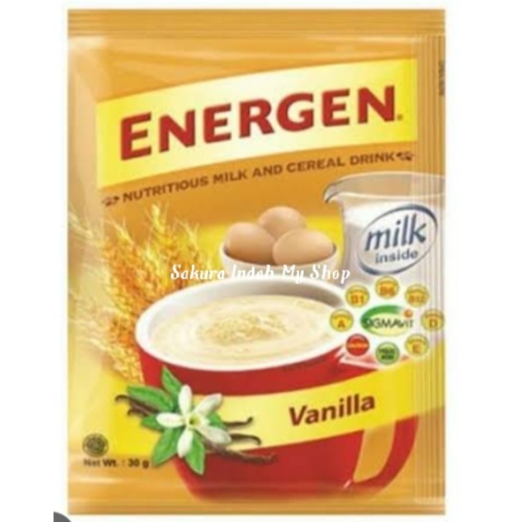 

ENERGEN Sereal + Susu bergizi renceng ( dapat 10 sachet )