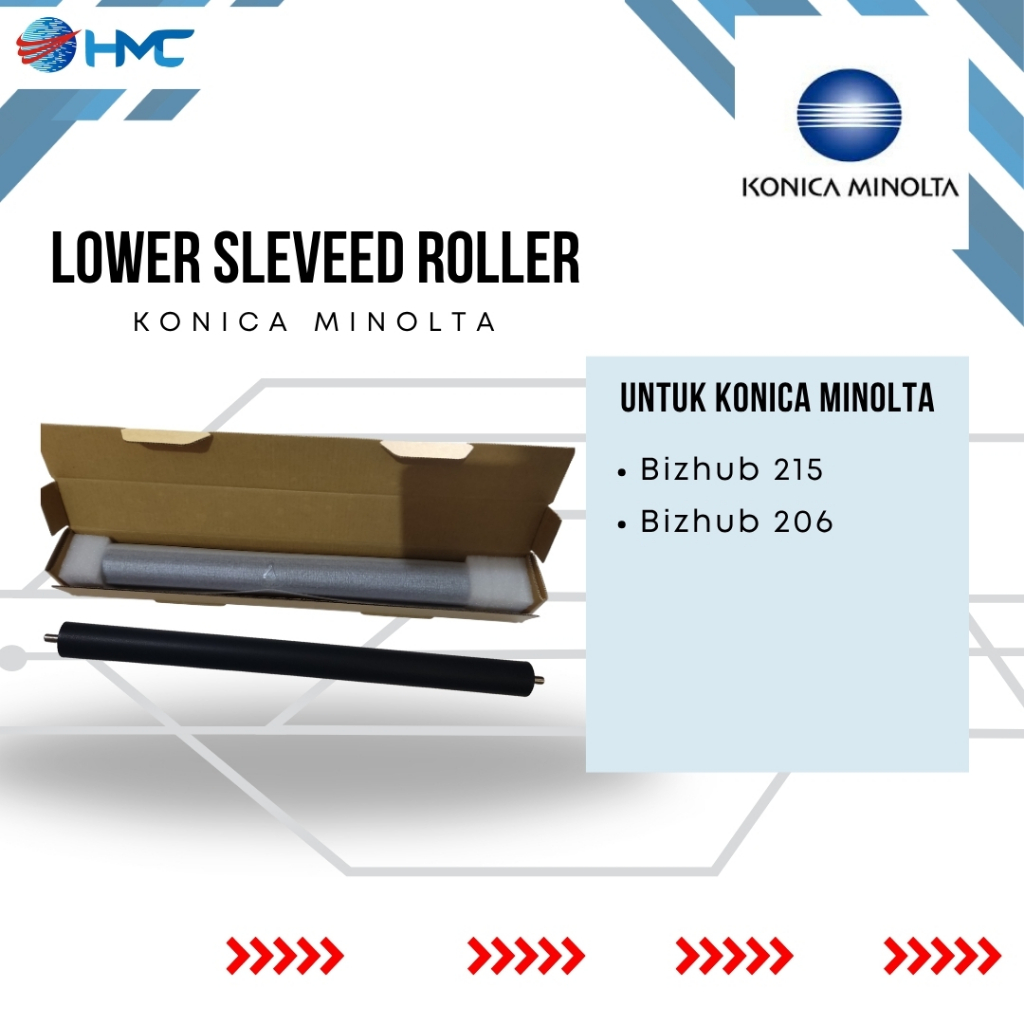 Lower Konica Minolta Bizhub 215 206 Lower Sleveed Roller Konica