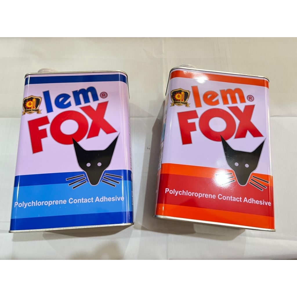 

Lem FOX Kaleng Besar - Lem fox 1 galon (Lem Merah / Lem Biru)