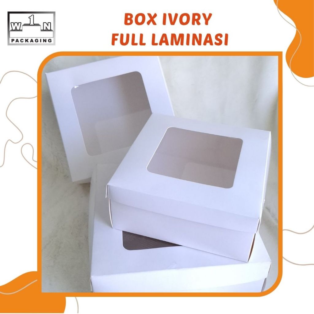 

Box Ivory Full Laminasi | Kotak Makanan Putih Elegan | Packaging Kue, Hampers, Parcel Premium