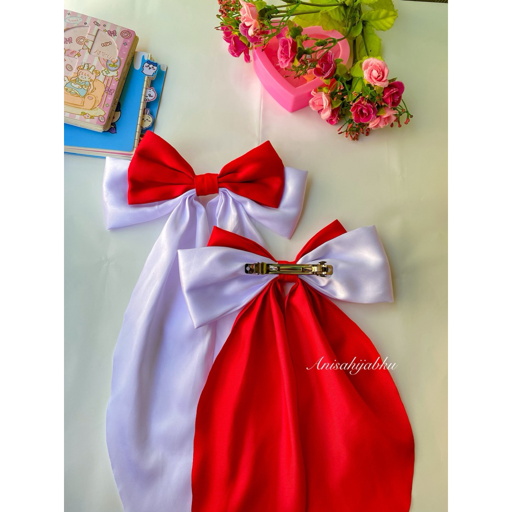 TERMURAH PITA MERAH PUTIH / JEPIT MERAH PUTIH / PITA HIJAB MERAH PUTIH / PITA AGUSTUS / PITA