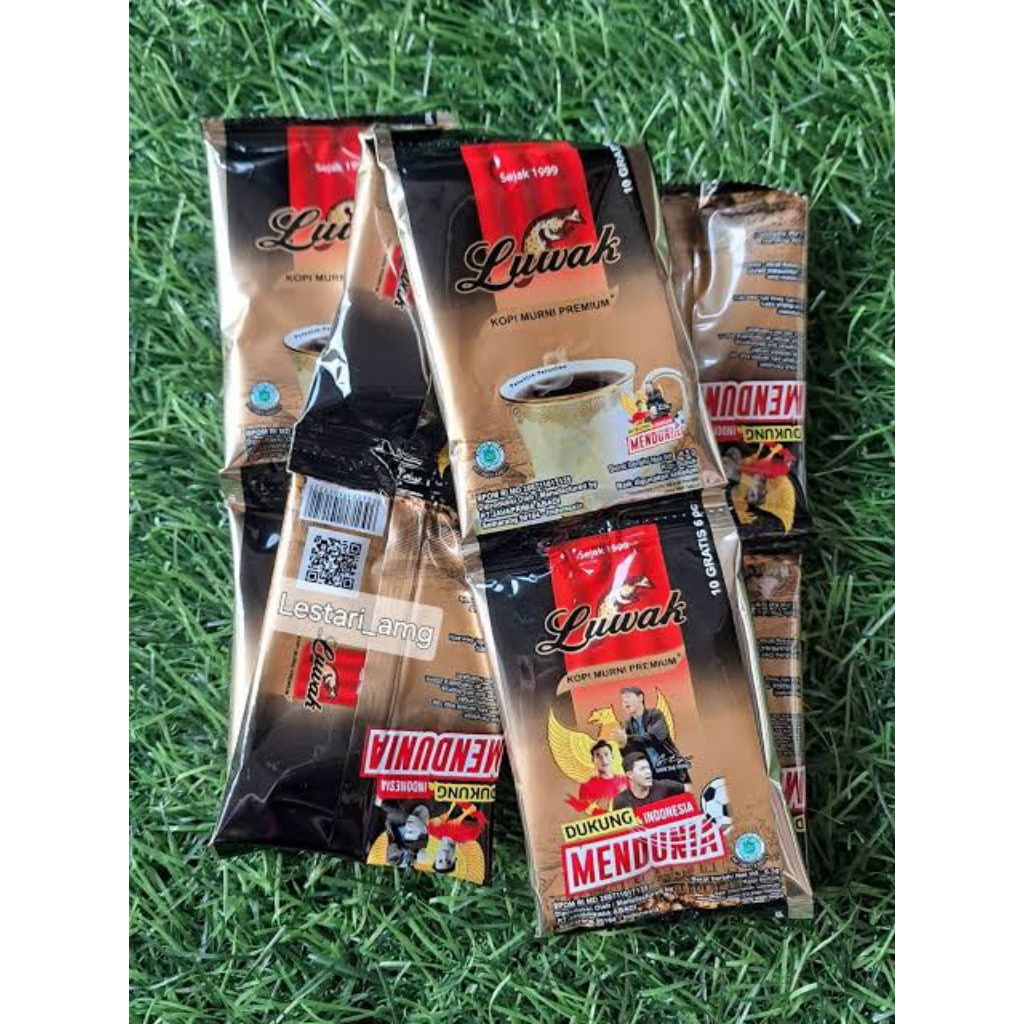 

KOPI HITAM LUWAK MURNI 6.5G ISI 1RENCENG(15PCS)