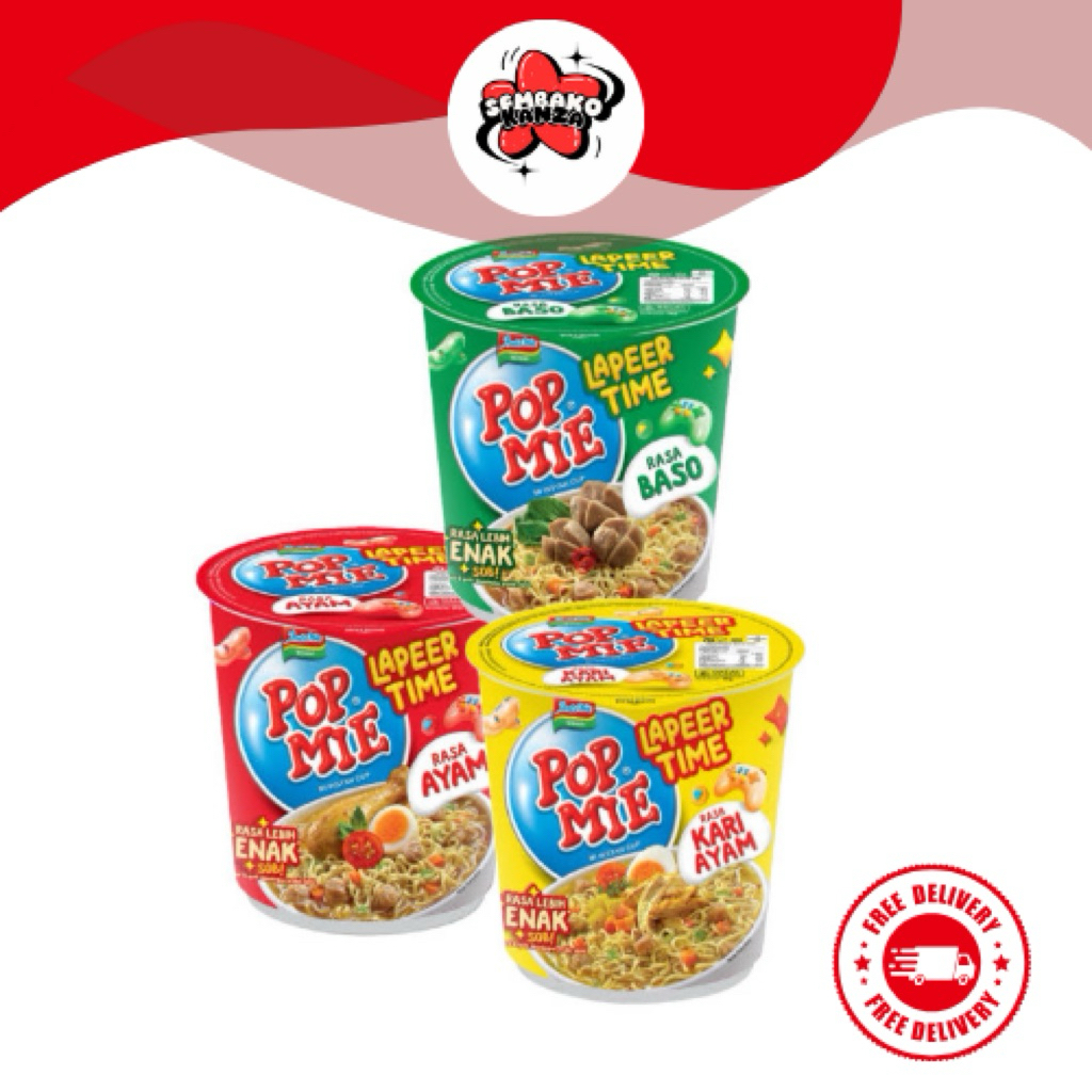 

Pop Mie Mi Instan Cup dengan Varian Rasa Kari Ayam, Rasa Aym, Rasa Bakso l Sembako Kanza