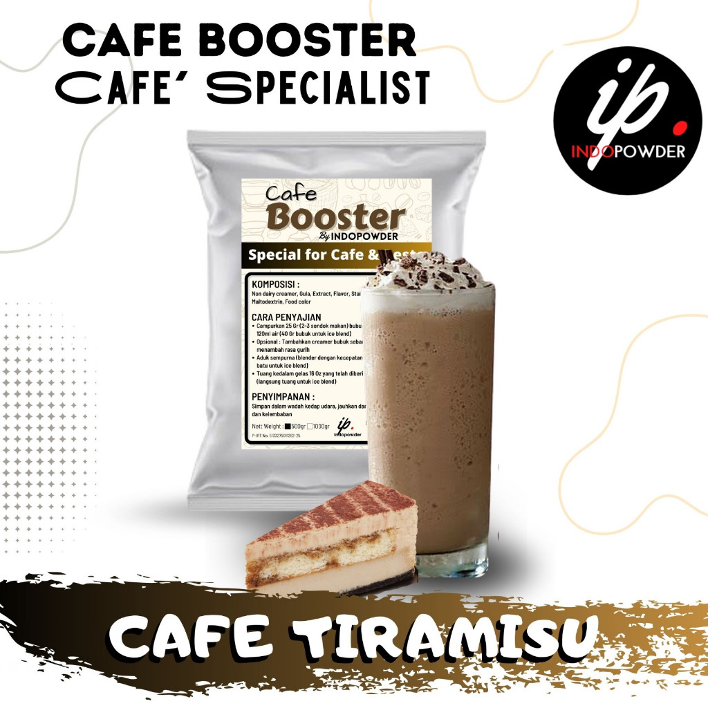

Indopowder - Bubuk Minuman 500gr PREMIUM CAFÉ BOOSTER TIRAMISU Untuk Cafe, Waralaba dan Resto
