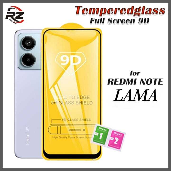 Tempered glass REDMI NOTE TG FULL 9D KACA BENING XIAOMI 3 PRO 4 4X 5 5A 6 RZ AKSESORIS HP