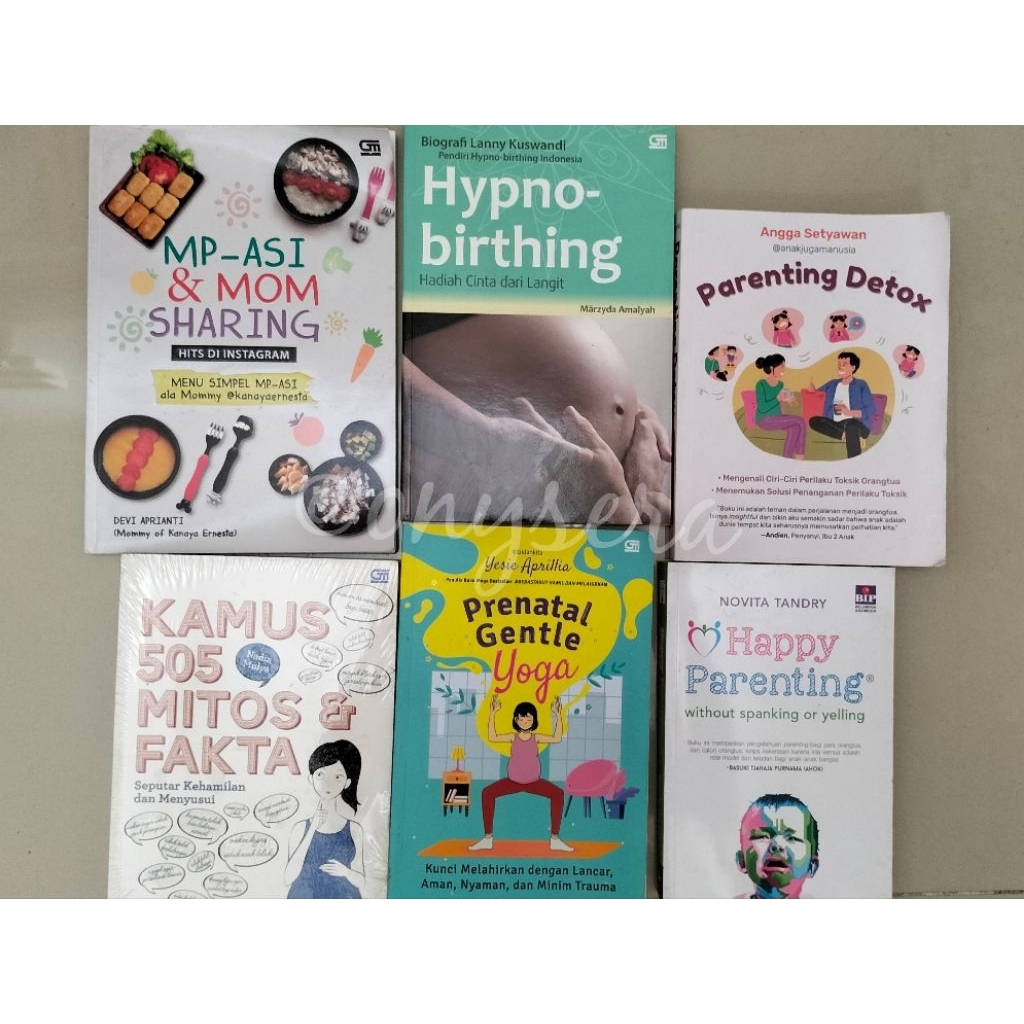 (Preloved) Buku Parenting, MP-ASI, Kehamilan, Hypno-birthing, Menyusui, Prenatal Gentle Yoga (Bidan 
