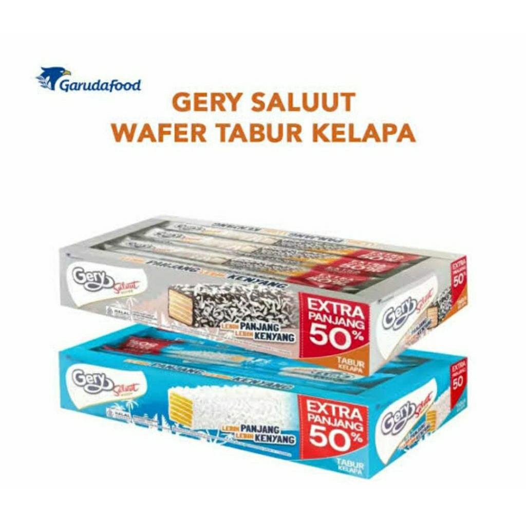 

GERY SALUT WAFER COCONUT DAN CHOCOLATE COCONUT ISI 12 PCS