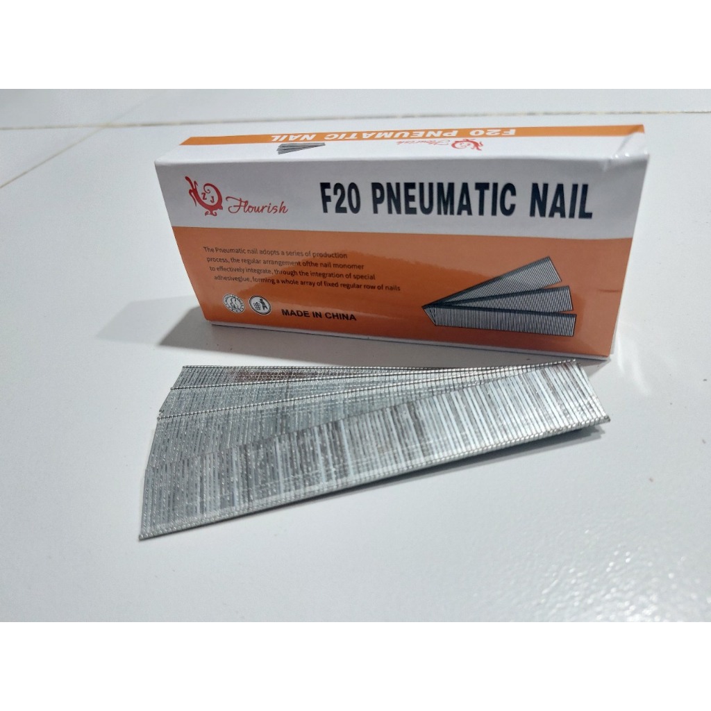 

FLOURISH Isi Paku Tembak F20 F25 - Refill Air Nailer Bit Staples 2cm 2.5cm