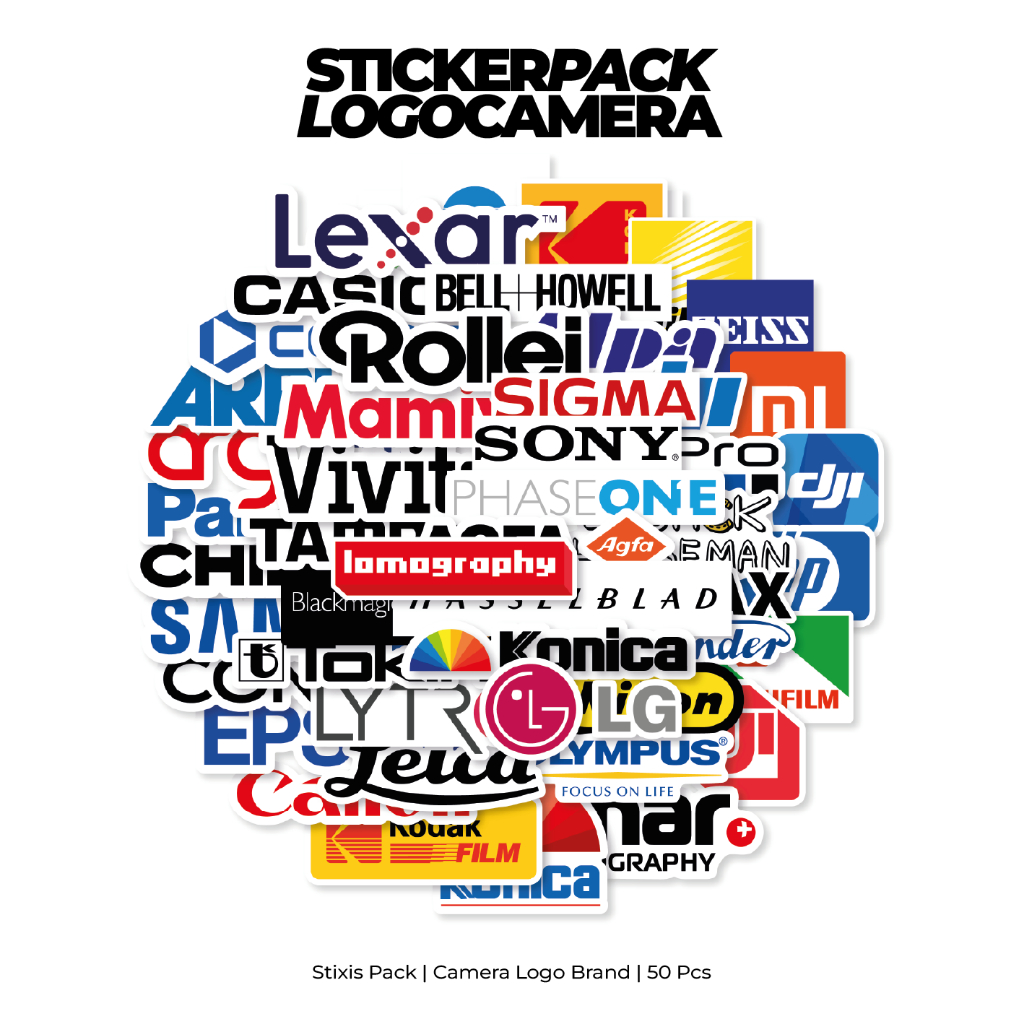 

[READY] STICKER PACK | LOGO BRAND CAMERA | 50 PCS | KISSCUT | WATERPROFF | STIXIS.MARKET