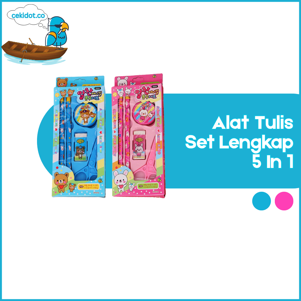 

2014 Alat Tulis Set Lengkap 5 In 1 Motif Karakter Lucu Y1702