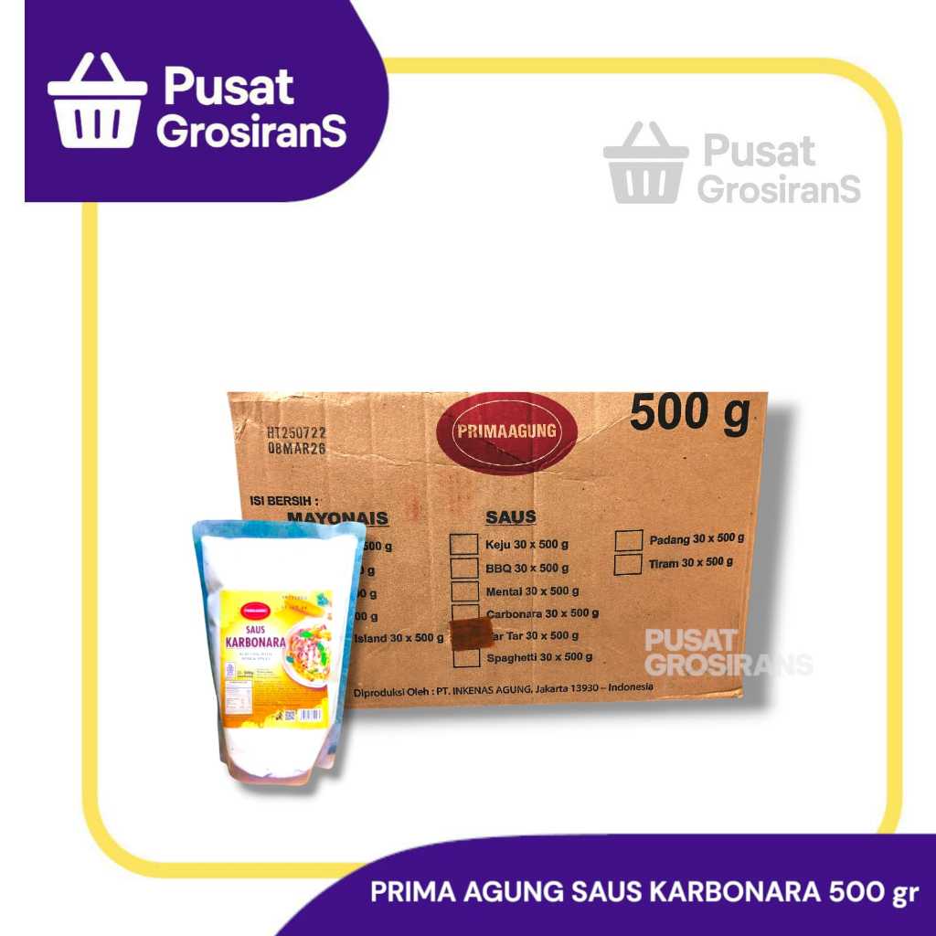 

Prima Agung Saus Karbonara 500gr 1 Karton isi 30pcs