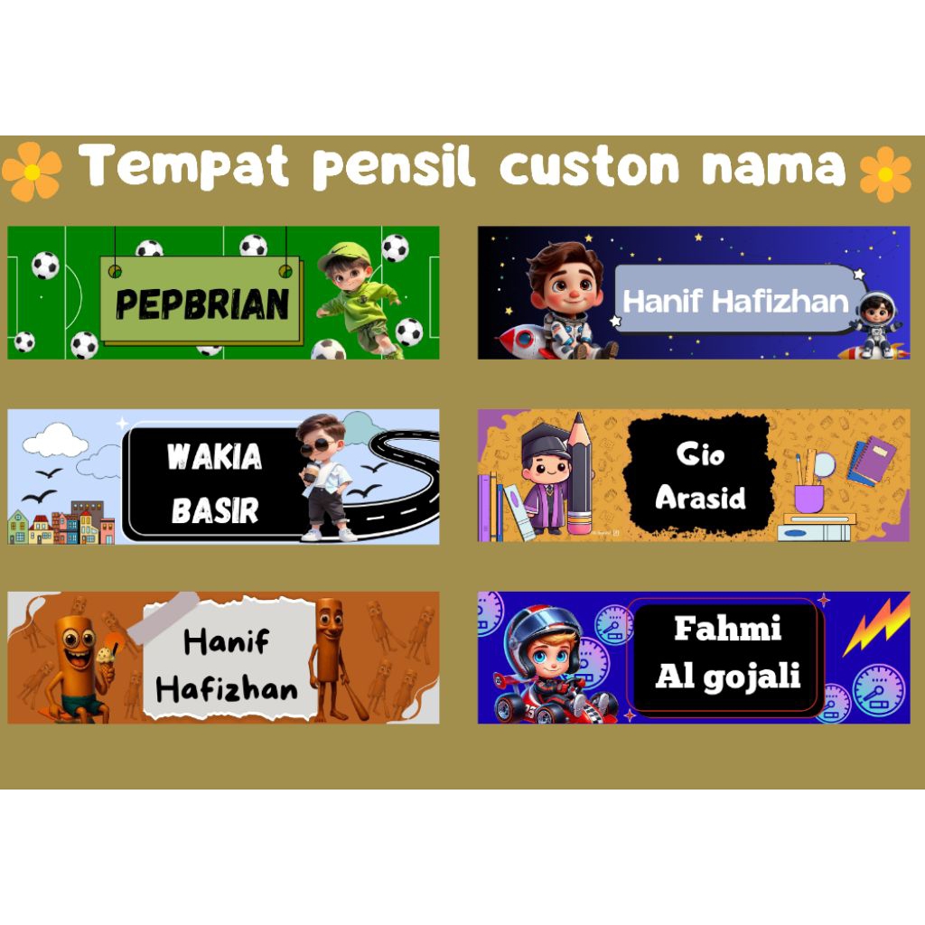 

COD Tempat Pensil Custom Nama Anak Termurah Peralatan Sekolah Akseseoris Sekolah